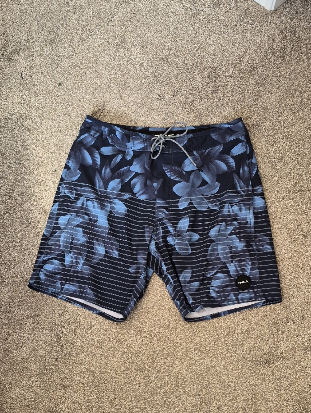 RVCA Men’s Blue Floral Boardshorts